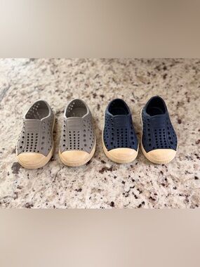 Native Kids Shoes - Gray & Navy